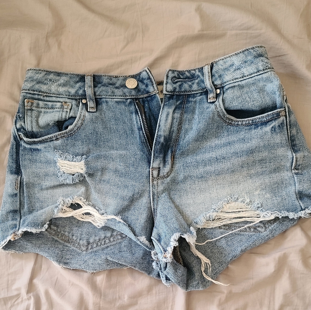 Denim High Waisted Short